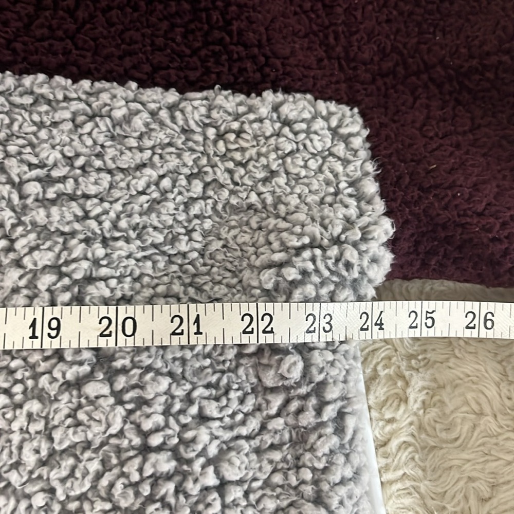 Maurice’s maroon and gray pull over faux Sherpa sweatshirt XL - Picture 9 of 12